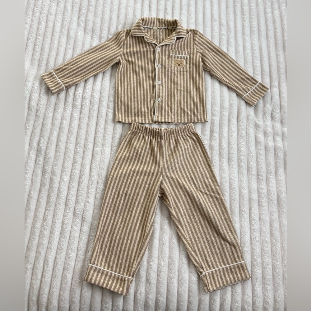 BearPaw Striped Kids Pajama Set